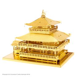 Fascinations Metal Earth Gold Kinkaku-ji 3D Model Kit Gold