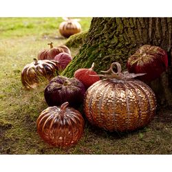 Decoris 8 in. Pumpkin Fall Decor