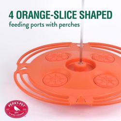 Perky-Pet Oriole 16 oz Plastic Tray Nectar Bird Feeder 4 ports