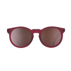 goodr Circle G - I'm Wearing Burgundy? Sunglasses Unisex Red Frame Brown Lens Polarized