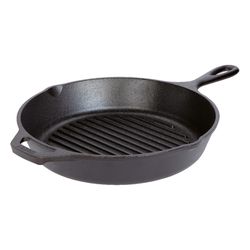 Lodge Cast Iron Grill Pan 10-1/4 in. Black