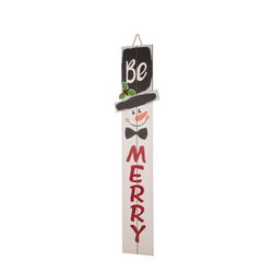 Glitzhome Multicolored Be Merry Porch Sign 42 in.