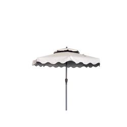 Living Accents Scalloped 9 ft. Tan Patio Umbrella