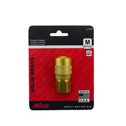 Milton Brass Air Coupler 1/4 in. 1 pc