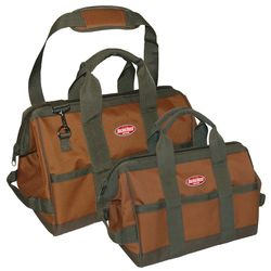 Bucket Boss 16 in. W X 12 in. H Polyester Tool Bag 17 pocket Brown 2 pc