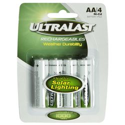 Dantona Ultralast Ni-Cad AA 1.2 V 0.6 mAh Solar Rechargeable Battery 4 pk