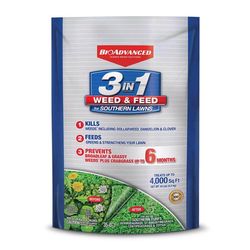BioAdvanced 3-In-1, Granules, Weed & Feed Lawn Fertilizer For Multiple Grass Types 4000 sq ft