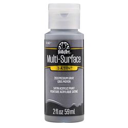 FolkArt Satin Medium Gray Hobby Paint 2 oz