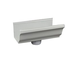 Spectra Metal 3.75 in. H X 4.75 in. W X 5.5 in. L White Aluminum K Gutter Drop Outlet