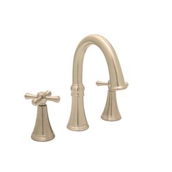 Huntington Brass Woodbury Satin Brass Transitional Widespread Bathroom Sink Faucet 8 in.
