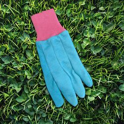 Midwest Quality Gloves Youth Blue/Pink Gardening Gloves