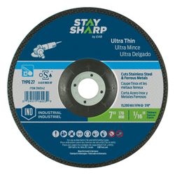 Stay Sharp 7 in. D X 7/8 in. X 1/16 in. thick Grinding Wheel 1 pc