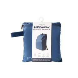 FitKicks Hideaway Blue Packable Backpack 20 in. H X 13 in. W