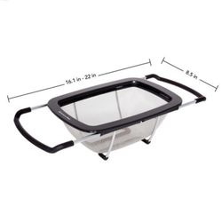 KitchenAid Black/White Stainless Steel Expandable Colander