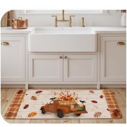 Briarwood Lane 22 in. W X 10 in. L Multi-Color Fall Bounty Truck Polyester Door Mat