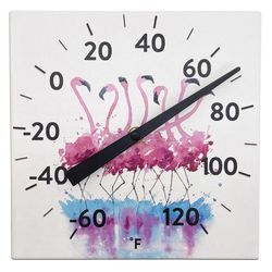 Taylor 120 deg Flamingo Thermometer 8 in. L X 8 in. W White