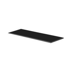 Dolle 0.31 in. H X 23.6 in. W X 7.9 in. D Black Glass Shelf Board