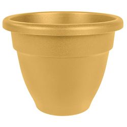 HC Companies Caribbean 10.13 in. H X 12.75 in. W X 12.75 in. D Plastic Planter Clay
