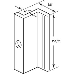 Prime-Line 2.5 in. W x 1.1 in. H Frameless Shower Door Handle