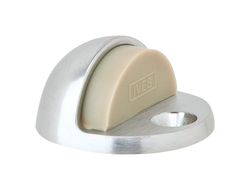 Ives 1 in. H X 1-3/4 in. W X 2 in. L Brass Satin Chrome Door Stop Mounts to floor