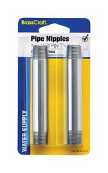 BrassCraft 3/8 in. MIP pc X 3/8 in. D MIP Brass Pipe Nipple 4 in. L