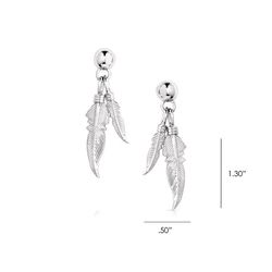 Montana Silversmiths Women's Nature's Halo Feather Silver Earrings