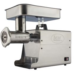 LEM Big Bite Brushed Silver 1 speed 17 lb Meat Grinder 1.5 HP