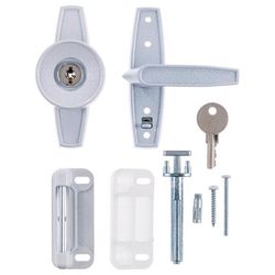 Ace Polished White Metal Keyed Universal Knob Latch 1 pk
