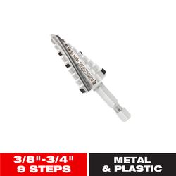 Diablo 3/4 in. X 2-19/32 in. L Metal Impact Step Drill Bit Hex Shank 1 pk