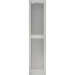Builders Edge 64 in. H X 14.5 in. W Paintable Louvered Vinyl Shutter 2 pk