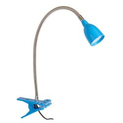 Newhouse Lighting 22 in. Blue Gooseneck Clip-On Lamp