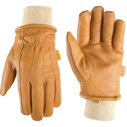 Wells Lamont Women's Indoor/Outdoor Winter Work Gloves Tan L 1 pair