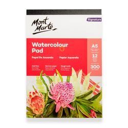 Mont Marte 5.8 in. W X 8.3 in. L Watercolor Pad 12 sheet