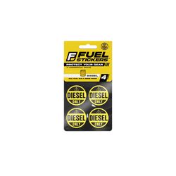 Fuel Stickers 1 in. H X 1 in. W Round Yellow Fuel Sticker Label 4 pk
