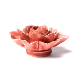 Chive Ceramic Flower Collection 5 2 in. H X 4 in. L Glazed Pink Ceramic Rose Wall Flower