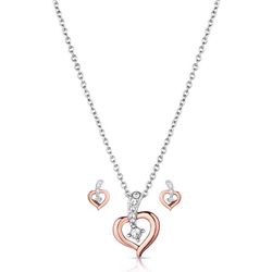 Montana Silversmiths Women's Heart On The Line Rose Gold Jewelry Sets