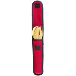 Totally Bamboo Red Bamboo Travel Flatware Set