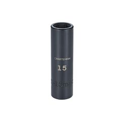 CRAFTSMAN 15 mm X 1/2 in. drive Metric 6 Point Deep Impact Socket 1 pc
