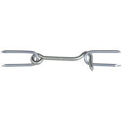 National Hardware 4 in. L Zinc-Plated Silver Steel Gate Hook w/Staples 1 pk