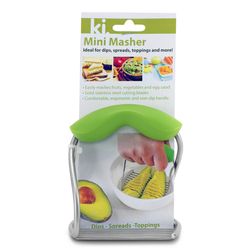 Kitchen Innovations Green Silicone/Stainless Steel Mini Masher