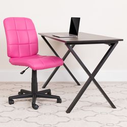 Flash Furniture Pink Vinyl Office Chair