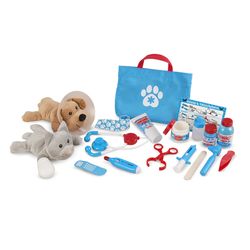 Melissa & Doug Examine & Treat Pet Vet Play Set Plastic/Wood Multicolored 24 pc