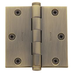 Baldwin Estate 3-1/2 in. L Satin Brass and Black Door Hinge 1 pk