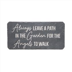 Pavilion Stones with Stories Gray Cement/Stone 7.75 in. H X 16 in. L X 0.75 in. W Garden for Angels