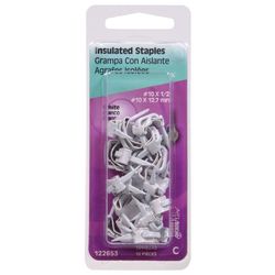 HILLMAN No. 10 X 1/2 in. W X 1/2 in. L White Steel Wire Staples 10 Ga. 15 pk 0 lb