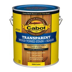 Cabot Wood Toned Low VOC Transparent Cedar Oil-Based Alkyd Deck and Siding Stain 1 gal