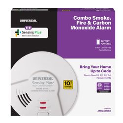 USI Battery-Powered Electrochemical/Ionization/Photoelectric Smoke and Carbon Monoxide Combination P
