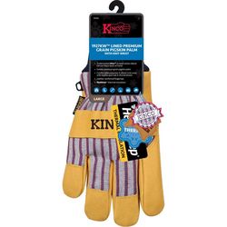 Kinco Men's Outdoor Knit Wrist Work Gloves Yellow XXL 1 pair