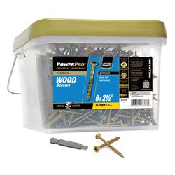 Power Pro No. 9 Ga. X 2-1/2 in. L Bronze Star Flat Head Deck Screws