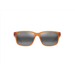 Maui Jim Kuniahi AF Sunglasses Men's Matte Transparent Orange Frame Neutral Grey Lens Polarized